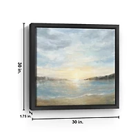 Coastal Sunset Framed Canvas Art Print, 30x30 in.