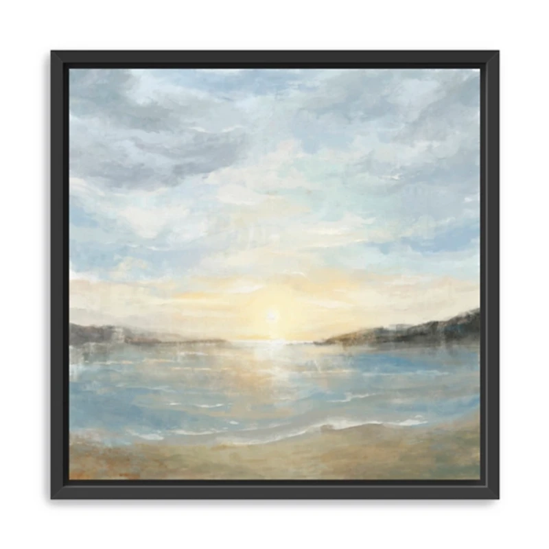 Coastal Sunset Framed Canvas Art Print, 40x40 in.