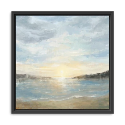 Coastal Sunset Framed Canvas Art Print, 40x40 in.