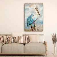 Pelican Perch Canvas Art Print, 32x48 in.