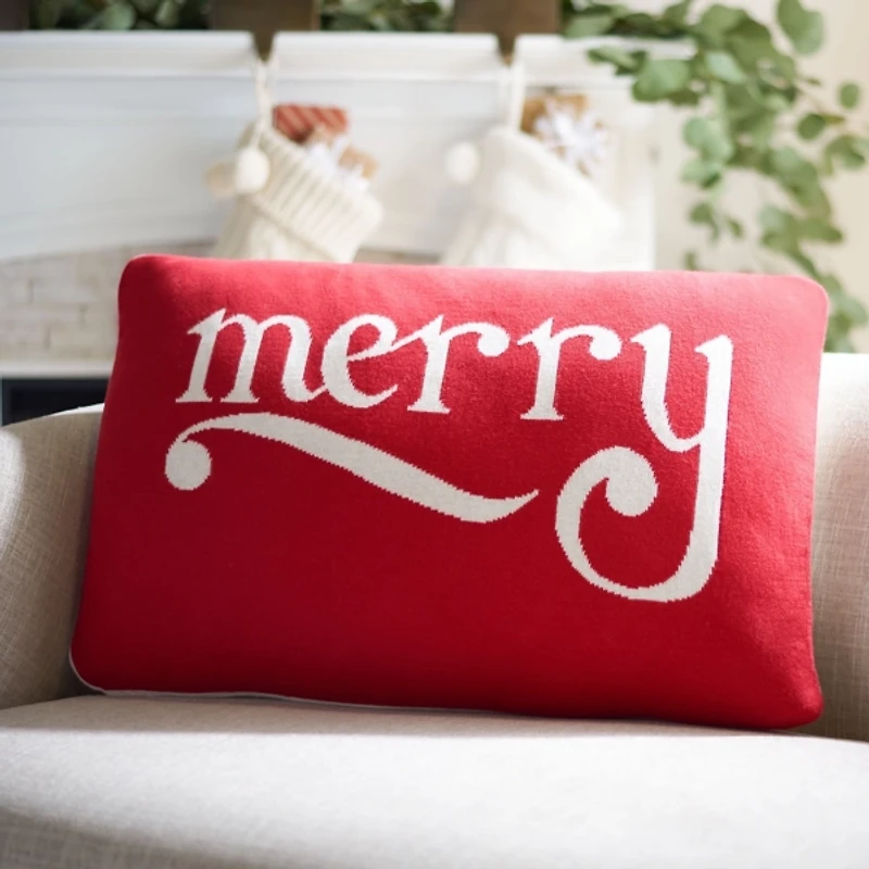 Red Be Merry Pillow