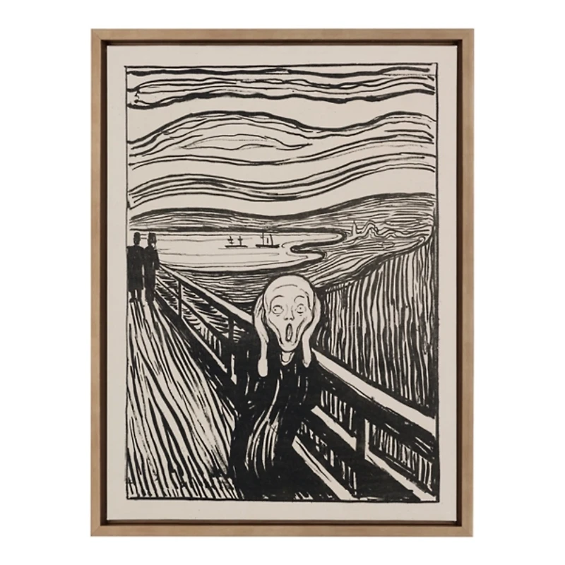 The Scream Framed Canvas Art Print
