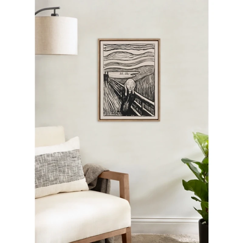 The Scream Framed Canvas Art Print