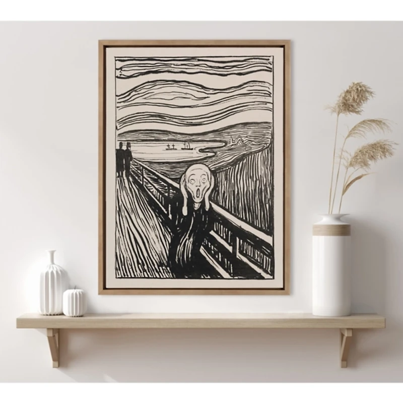 The Scream Framed Canvas Art Print