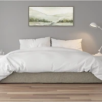 Winter Mountain Landscape Framed Canvas Art Print