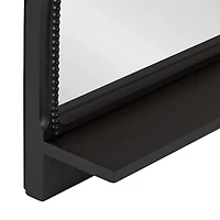 Black Ornate Arch Wall Mirror with Shelf