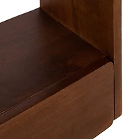 Walnut Brown Kato Single Drawer Wall Shelf