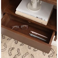 Walnut Brown Kato Single Drawer Wall Shelf