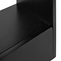 Black Kato Single Drawer Wall Shelf