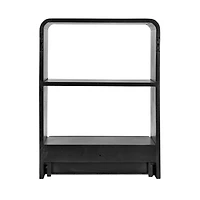 Black Kato Single Drawer Wall Shelf