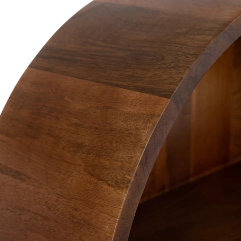 Walnut 3-Tier Arch Arcott Wall Shelf