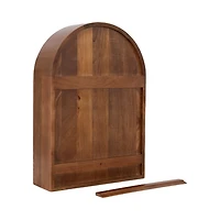 Walnut 3-Tier Arch Arcott Wall Shelf