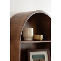 Walnut 3-Tier Arch Arcott Wall Shelf