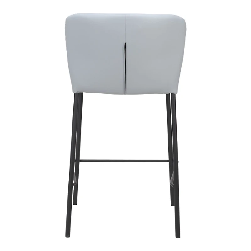 Gray Faux Leather Liddy Counter Stools, Set of 2