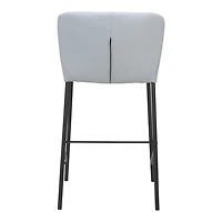 Gray Faux Leather Liddy Counter Stools, Set of 2