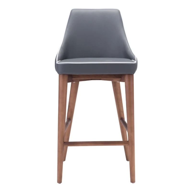 Gray Faux Leather Moore Counter Stool