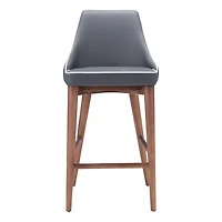 Gray Faux Leather Moore Counter Stool