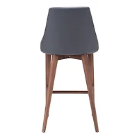 Gray Faux Leather Moore Counter Stool
