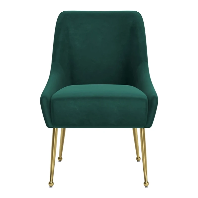 Green Velvet Gold Maxine Dining Chair