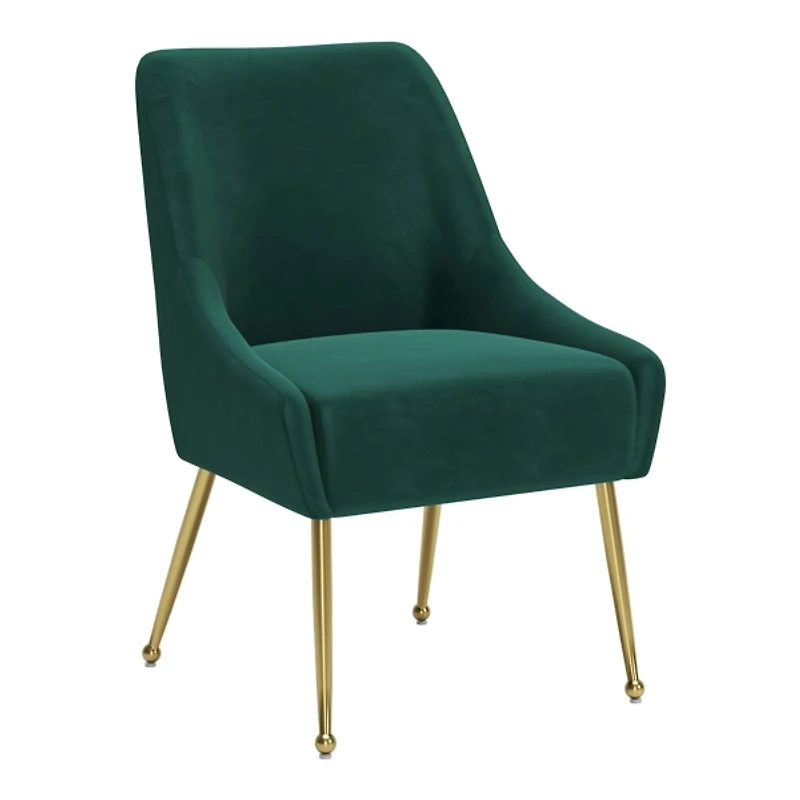 Green Velvet Gold Maxine Dining Chair