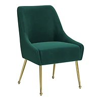 Green Velvet Gold Maxine Dining Chair