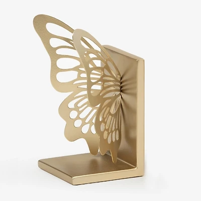 Gold Metal Butterfly Bookend