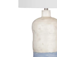 White & Blue Lucy Coastal Table Lamp