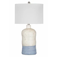 White & Blue Lucy Coastal Table Lamp