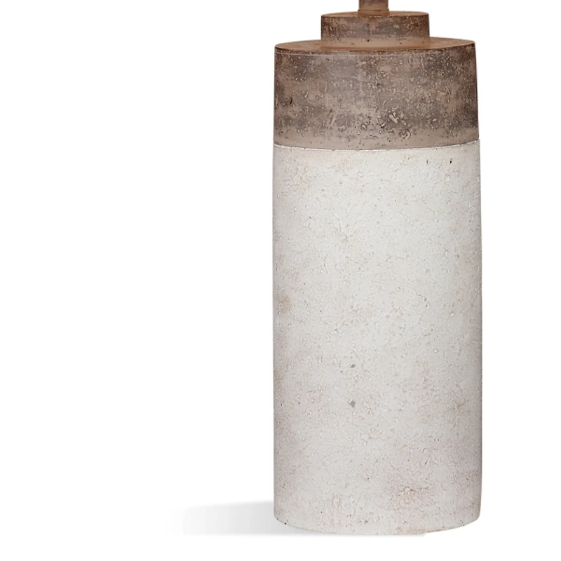 White Cement Cylinder Table Lamp
