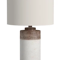 White Cement Cylinder Table Lamp