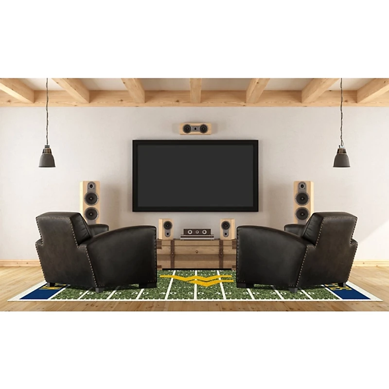 West Virginia University Homefield Area Rug, 6x8