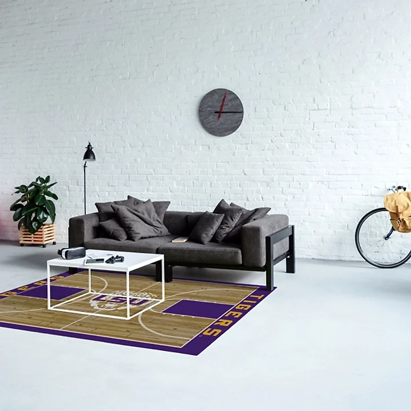 Louisiana State University Courtside Area Rug, 4x6