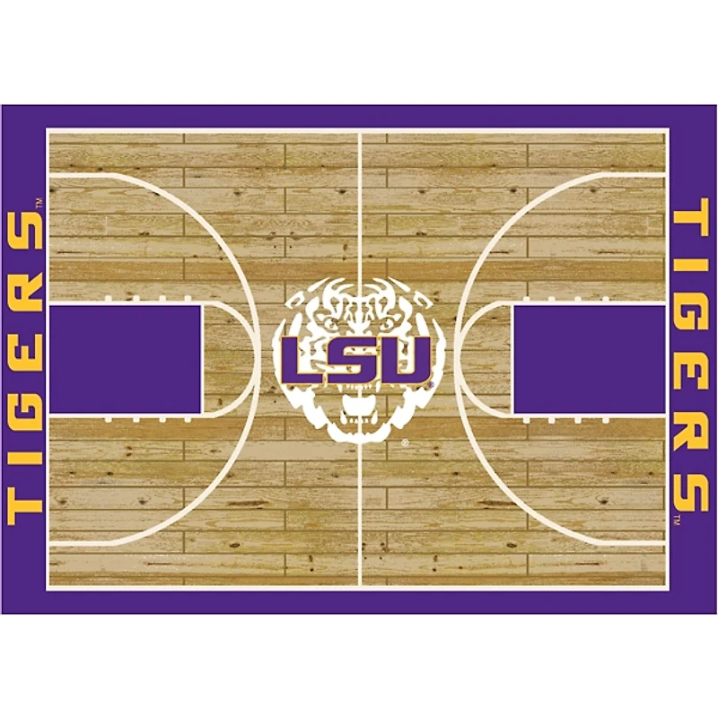 Louisiana State University Courtside Area Rug, 4x6