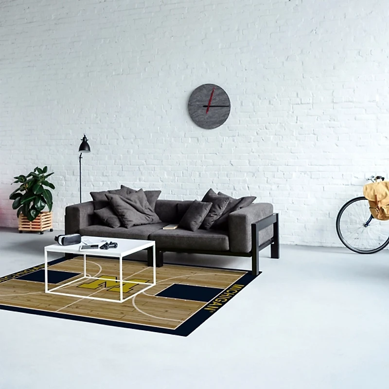 University of Michigan Courtside Area Rug, 4x6