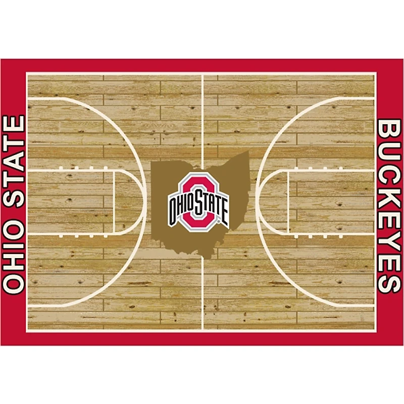 Ohio State Courtside Area Rug, 4x6