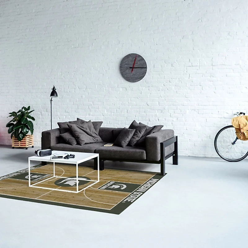 Michigan State Courtside Area Rug, 4x6