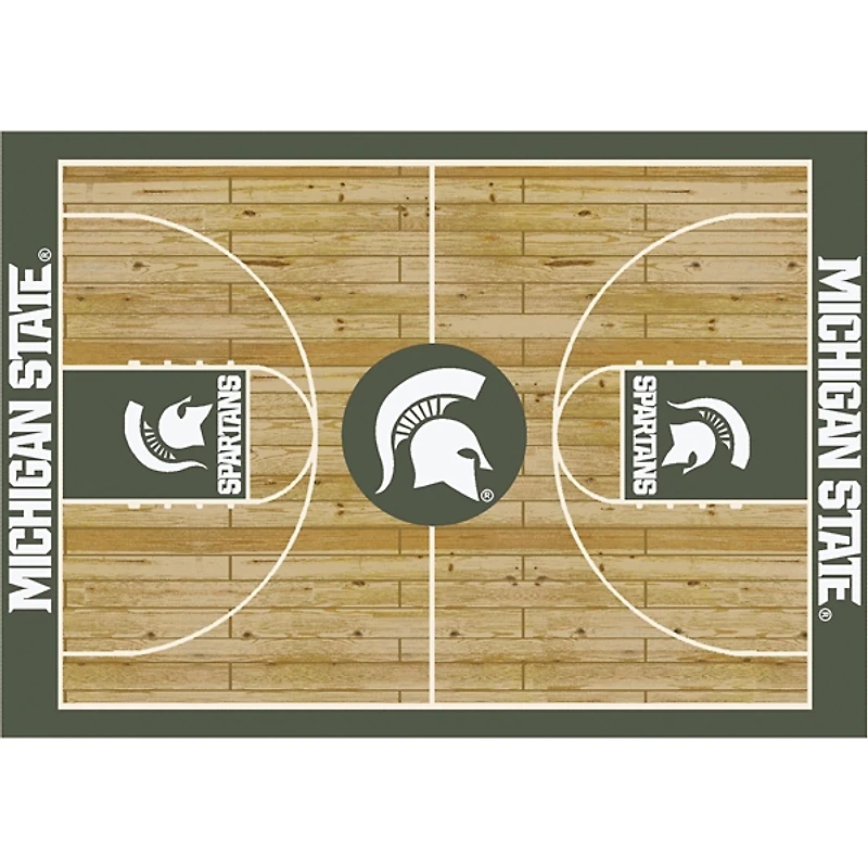 Michigan State Courtside Area Rug, 4x6