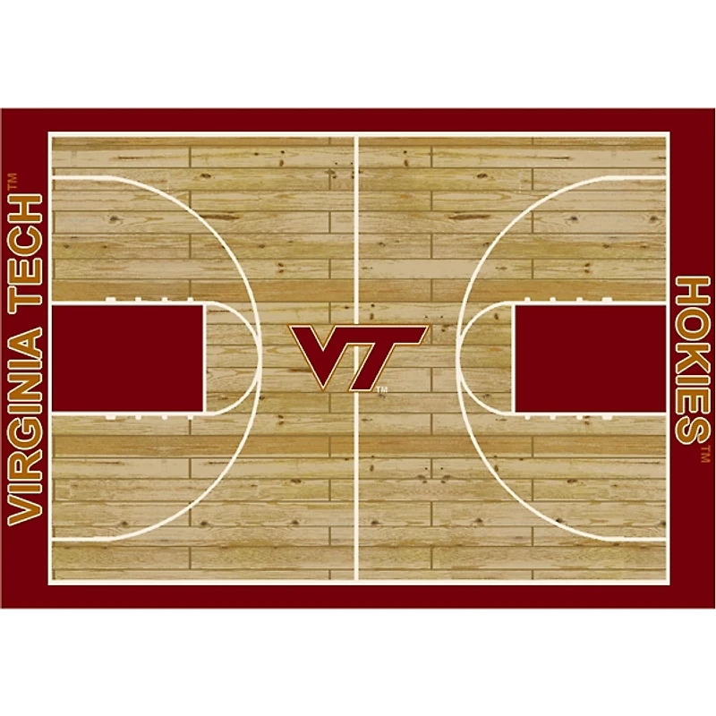 Virginia Tech Courtside Area Rug, 4x6