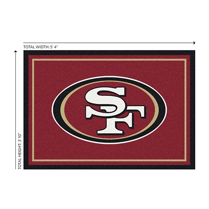 San Francisco 49ers Area Rug, 4x6