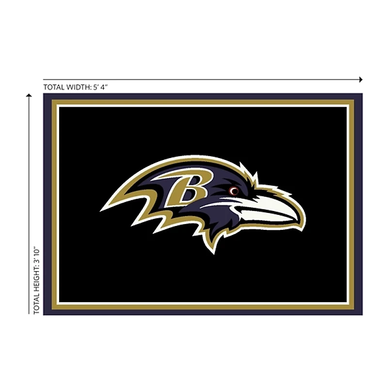 Baltimore Ravens Area Rug, 4x6