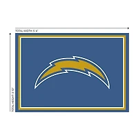 Los Angeles Chargers Area Rug, 4x6