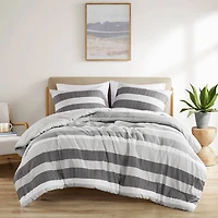 Blake Gray Stripe 2-pc. Twin/Twin XL Comforter Set