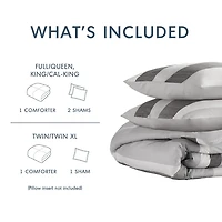 Blake Gray Stripe 2-pc. Twin/Twin XL Comforter Set