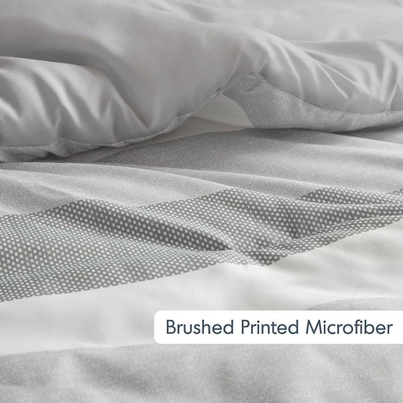 Blake Gray Stripe 3-pc. Full/Queen Comforter Set