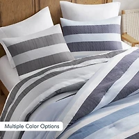 Blake Gray Stripe 3-pc. King Comforter Set