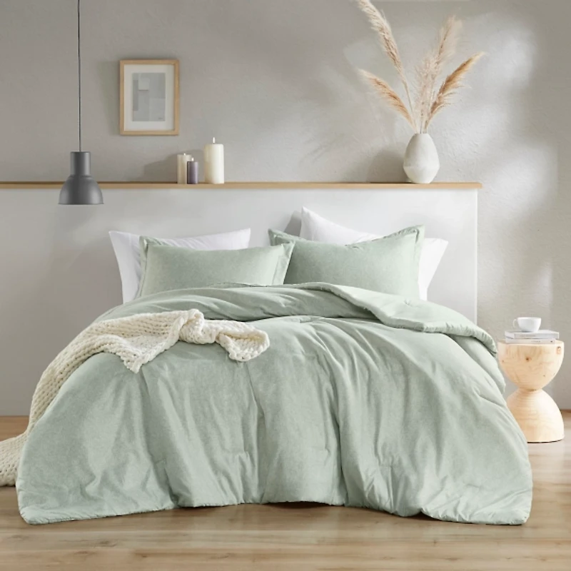 Green Chambray 3-pc. Full/Queen Comforter Set