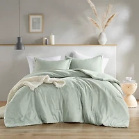 Green Chambray 3-pc. Full/Queen Comforter Set