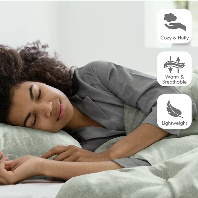 Green Chambray 3-pc. Full/Queen Comforter Set