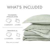 Green Chambray 3-pc. Full/Queen Comforter Set