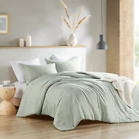 Green Chambray 3-pc. Full/Queen Comforter Set